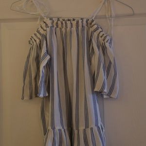 Off The Shoulder Loft Striped Top